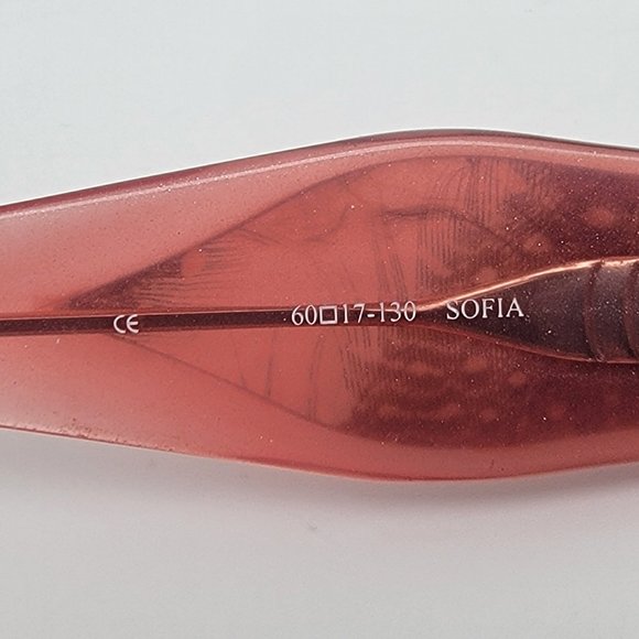Sama Badgley Mischka Sofia Crystal Pink Gold Frame Grey Gradient Lens Sunglasses